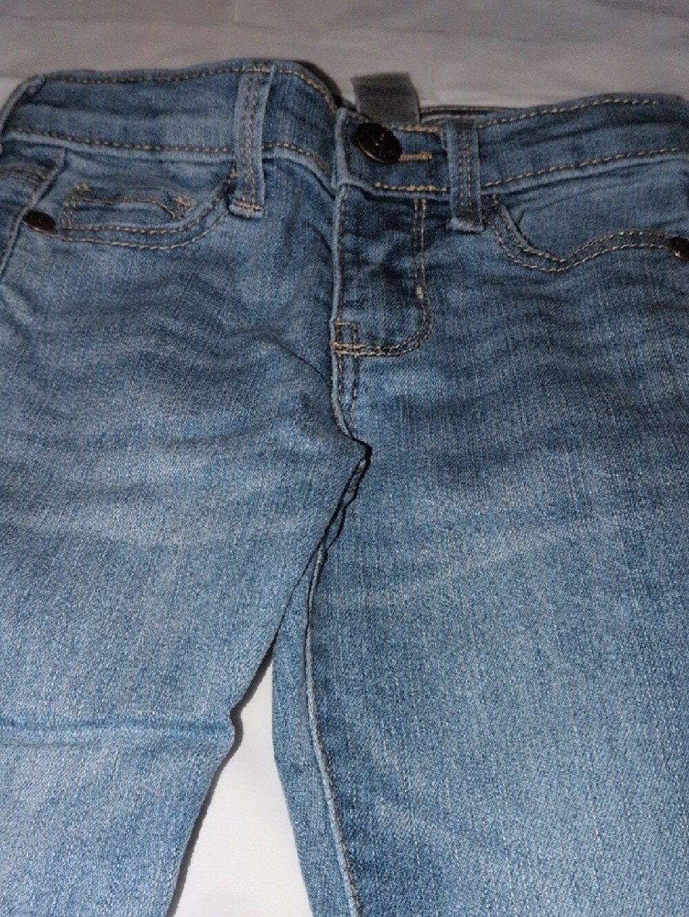 OshKosh B'gosh Medium Blue Denim Super Skinny Jeans with Gold Stitching - Picture 5 of 5